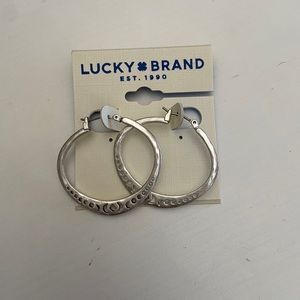 Lucky Brand silver hoop earrings